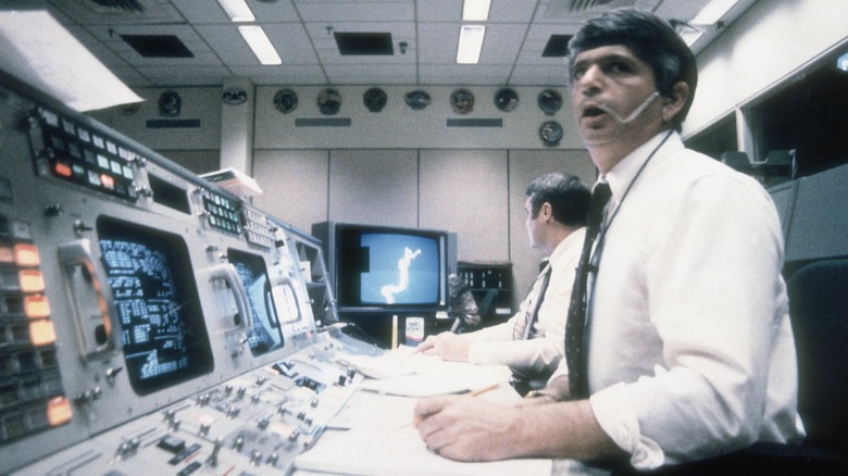 NASA Mission Control watching Challenger disaster