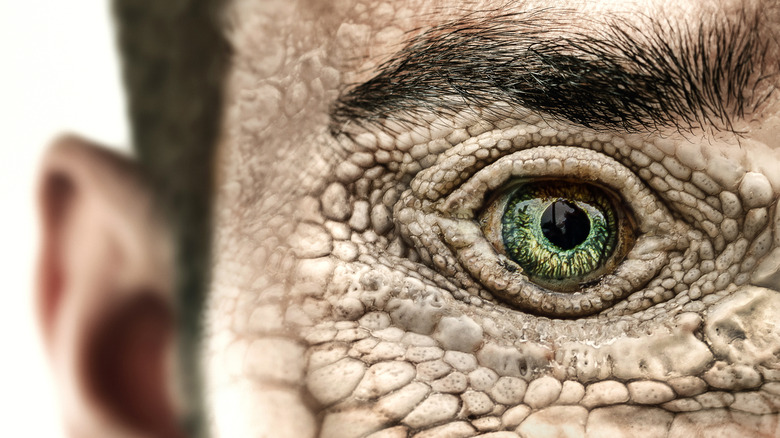 Reptilian human eye transforming