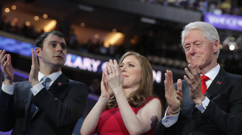 Marc Mezvinsky, with Chelsea and Bill Clinton