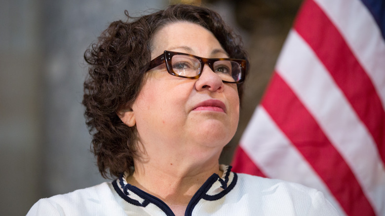 Sonia Sotomayor lifts her head up