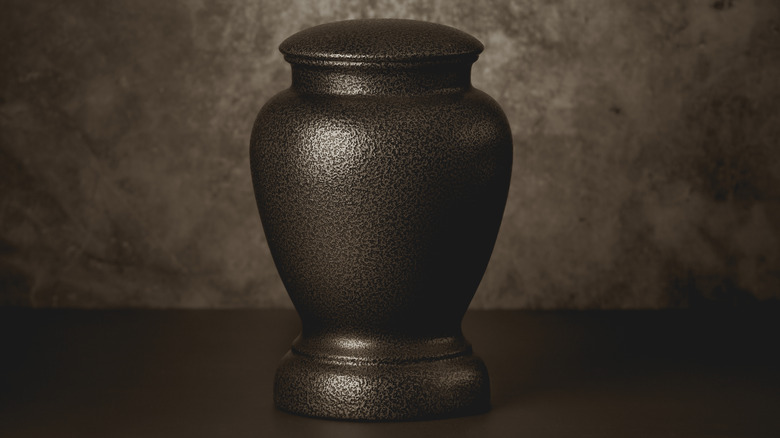 Urn for holding cremated ashes