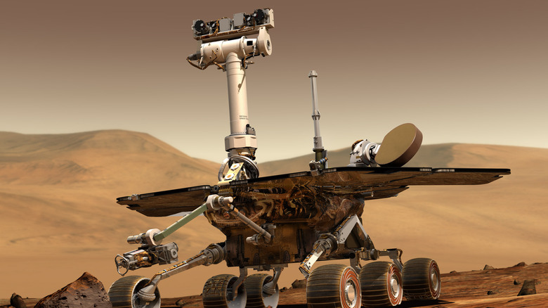 mars rover illustration conception