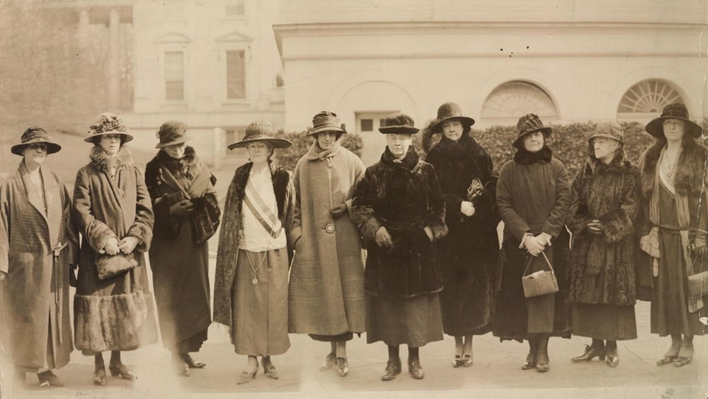 Ten National Woman's Party members march on Washington to protest for the ERA in 1924