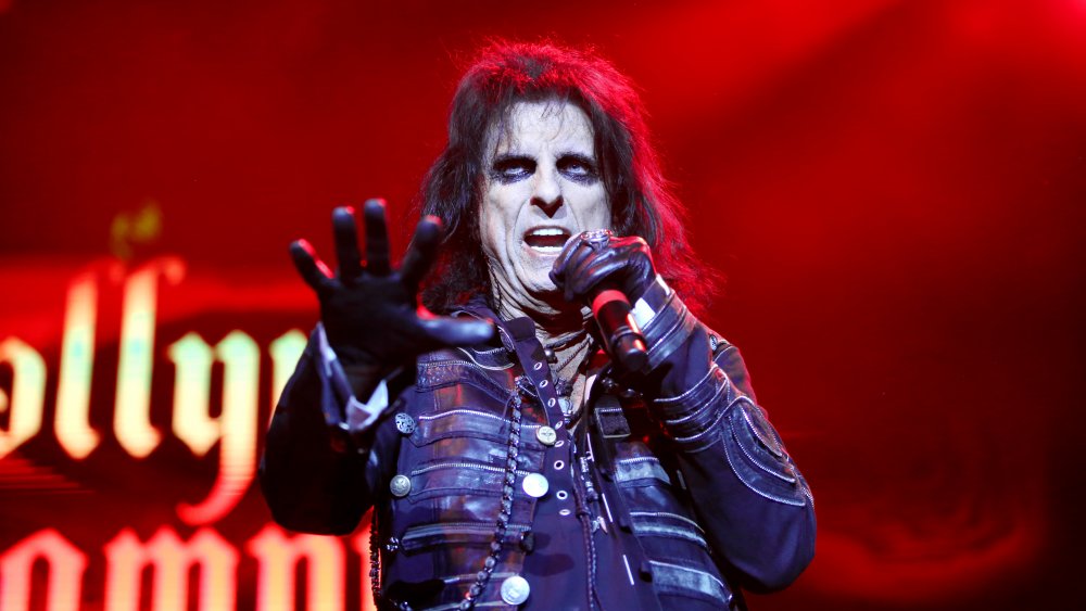 Alice Cooper onstage with the Hollywood Vampires