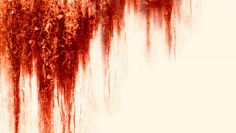 Blood Texture Background. Texture of Concrete wall with bloody red stains.