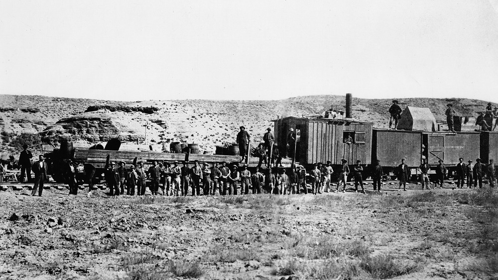 Union Pacific Construction Train  in 1868