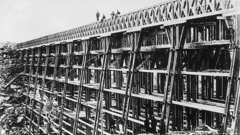 Union Pacific Railroad construction site