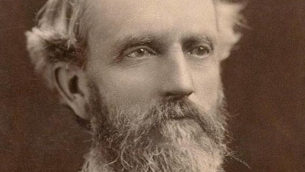 Cropped sepia portrait of George Hearst