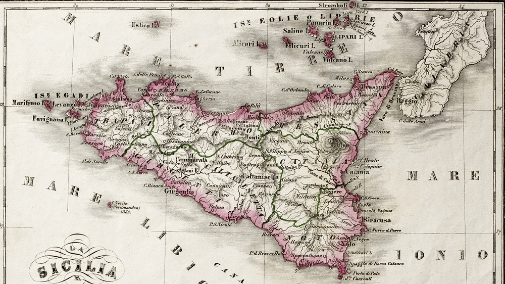 map of Sicily 1866
