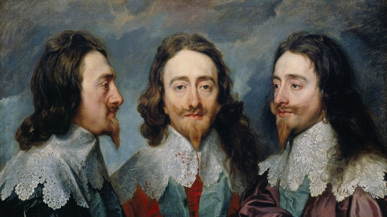 Three views painting of Charles I