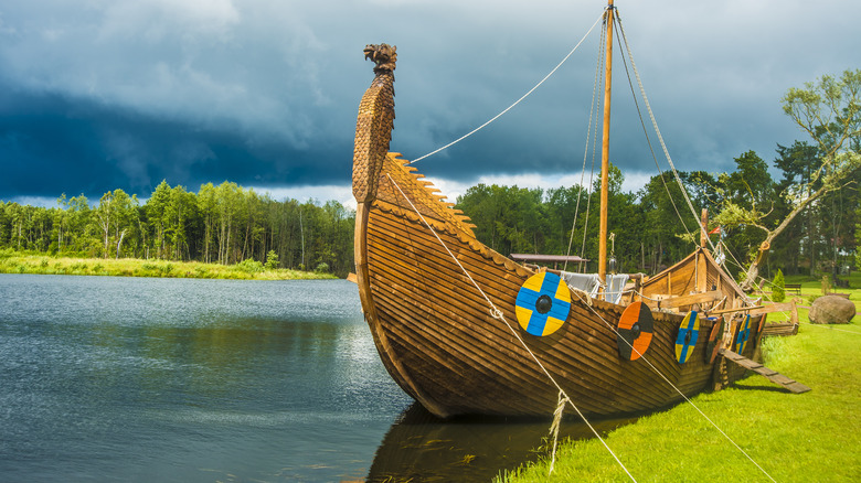 A Viking longboat