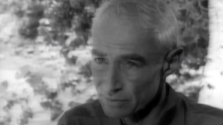 Oppenheimer giving an interview in 1965