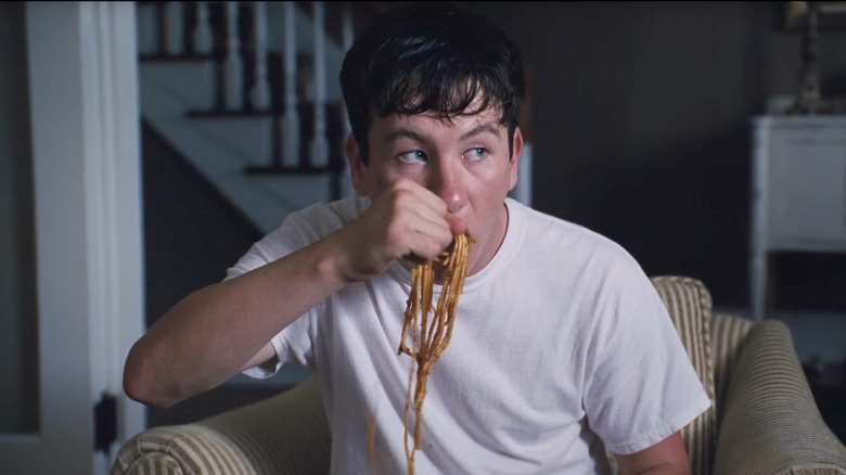 Martin eats spaghetti