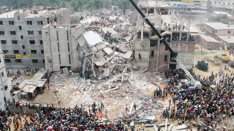 rubble from Rana Plaza collapse