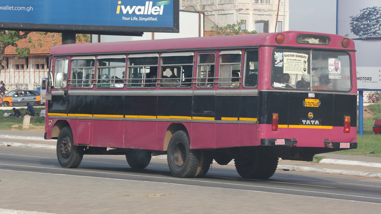 ghanian pink bus