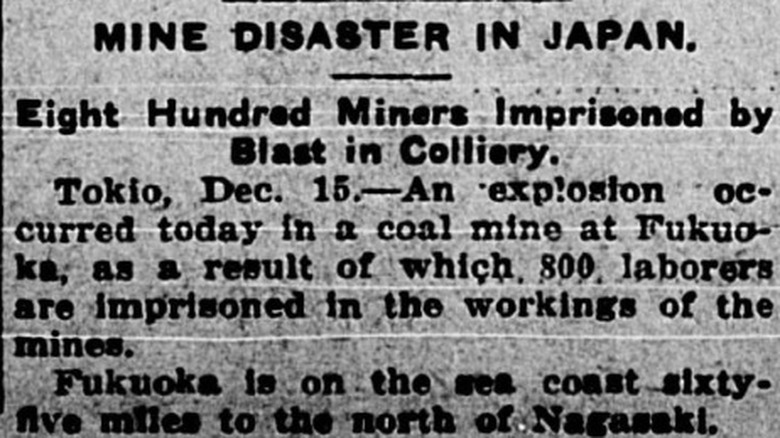 Media coverage of the Hojo Coal Mine disaster