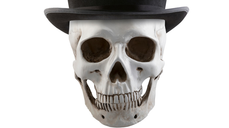 Skull with Black top hat
