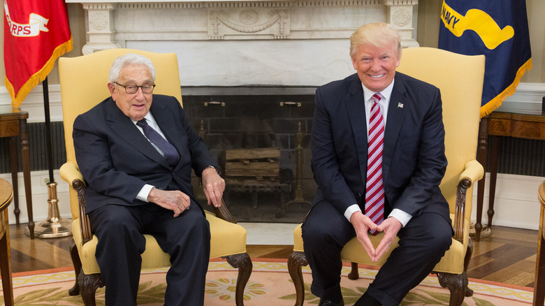Henry Kissinger and Donald Trump in 2017