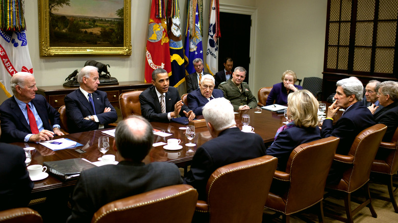 Henry Kissinger and Barack Obama in 2010