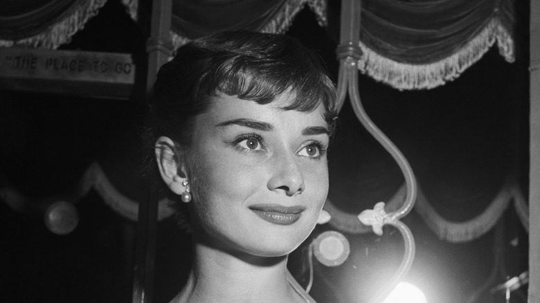 Audrey Hepburn at movie premiere