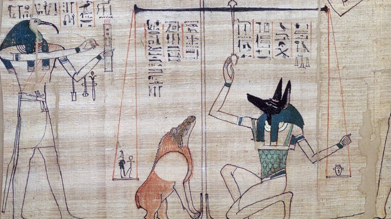 egyptian art ammut anubis
