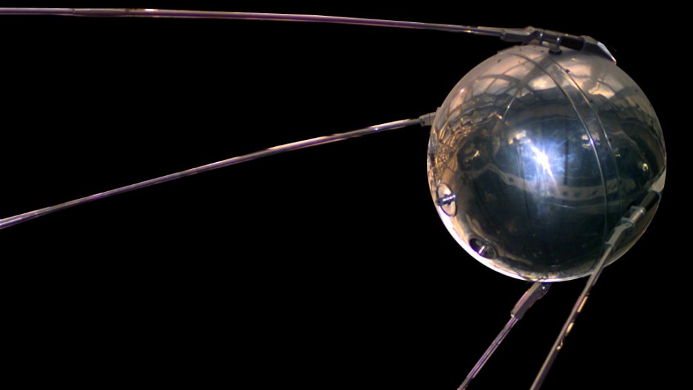 A replica of the Sputnik 1 satellite.