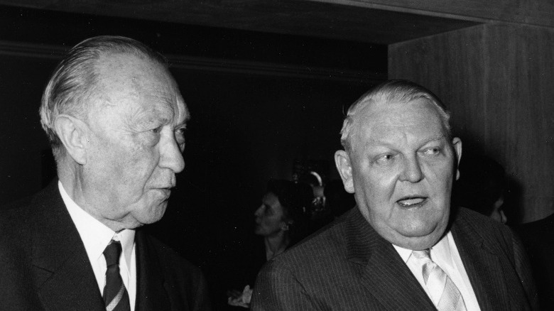 A Konrad Adenauer and Ludwig Erhard