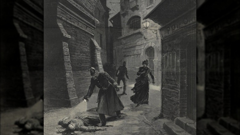 illustration of Jack the Ripper victim