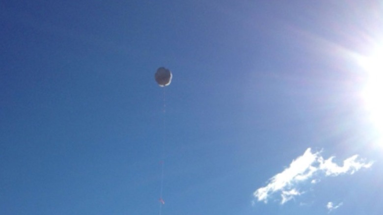 Observational balloon passes the sun