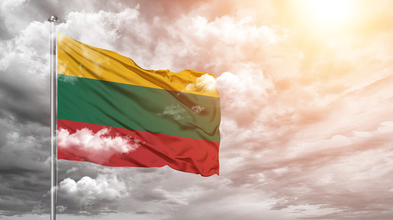 Lithuanian flag clouds