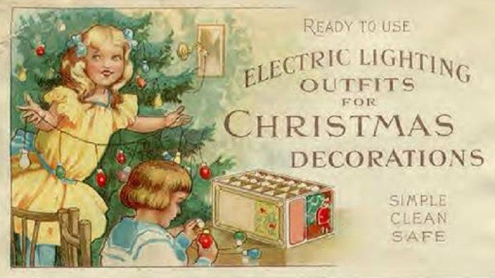 electric christmas tree light ad