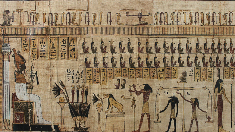 Egyptian hieroglyphic papyrus
