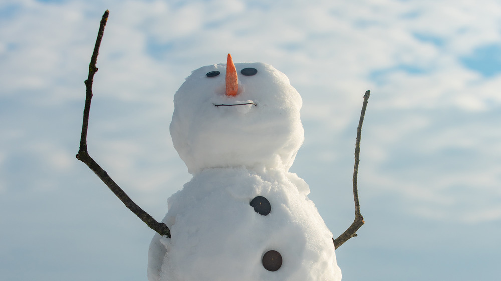 A snowman seeking freedom in the sky