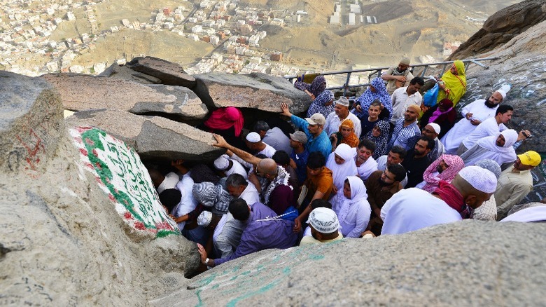 Muslims entering Cave of Hira