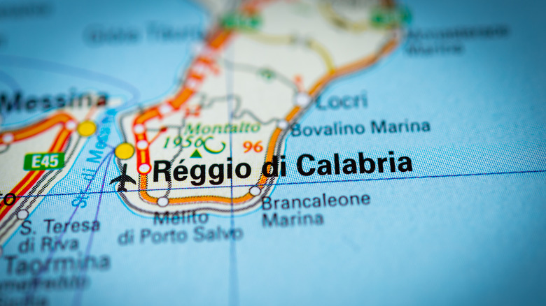 Map of Calabria 
