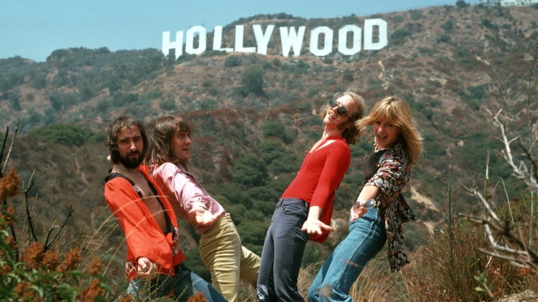 Fleetwood Mac under Hollywood sign