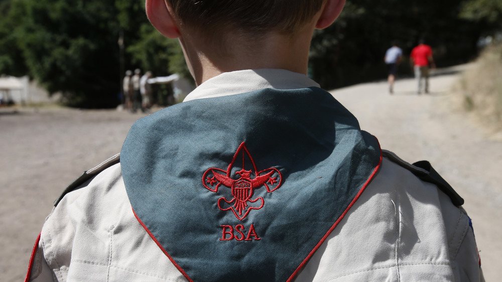 Boy Scout wearing kerchief