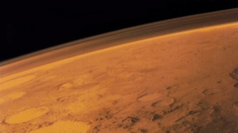 Martian atmosphere seen from orbit