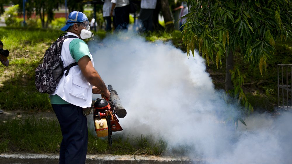 Spraying against dengue