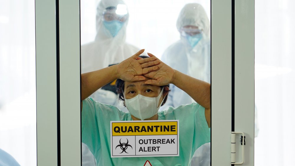 Woman held in quarantine 