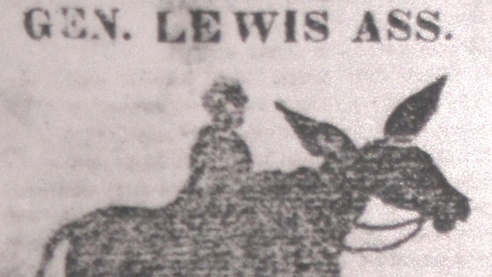 Graphic from the Jonesborough Whig mocking 1848 U.S. presidential candidate Lewis Cass
