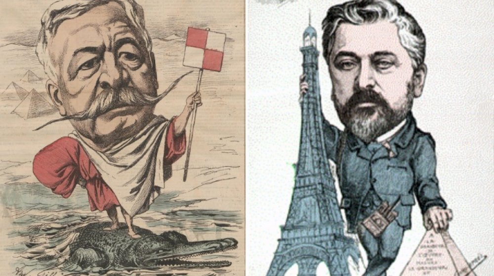 Caricatures of Ferdinand de Lesseps and Gustave Eiffel