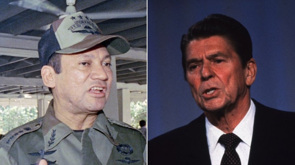 Manuel Noriega and Ronald Reagan