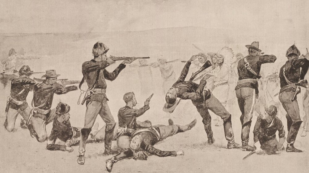 Illustration of Wounded Knee Massacre