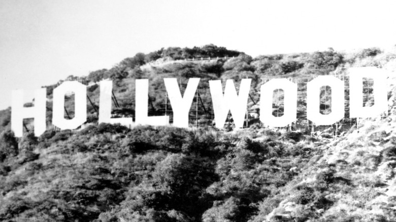 Hollywood sign on hill