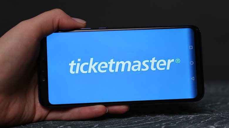 Ticketmaster logo on a phone 