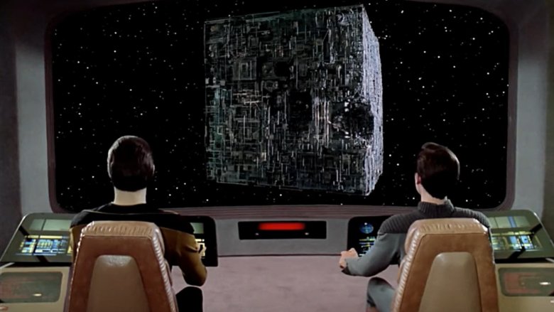 Data and Wesley the Borg ship, Star Trek