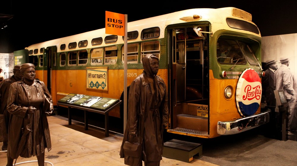 'Montgomery Bus Boycott' exhibit at the National Civil Rights Museum at the Lorraine Motel in Memphis, Tennessee in 2016