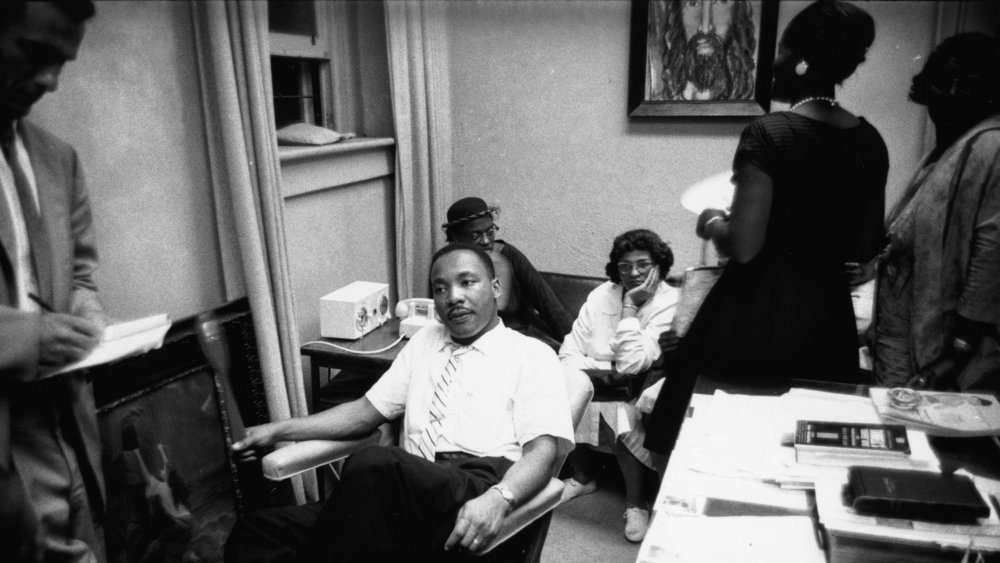 Martin Luther King Jr and other organizers in Montgomery in 1961