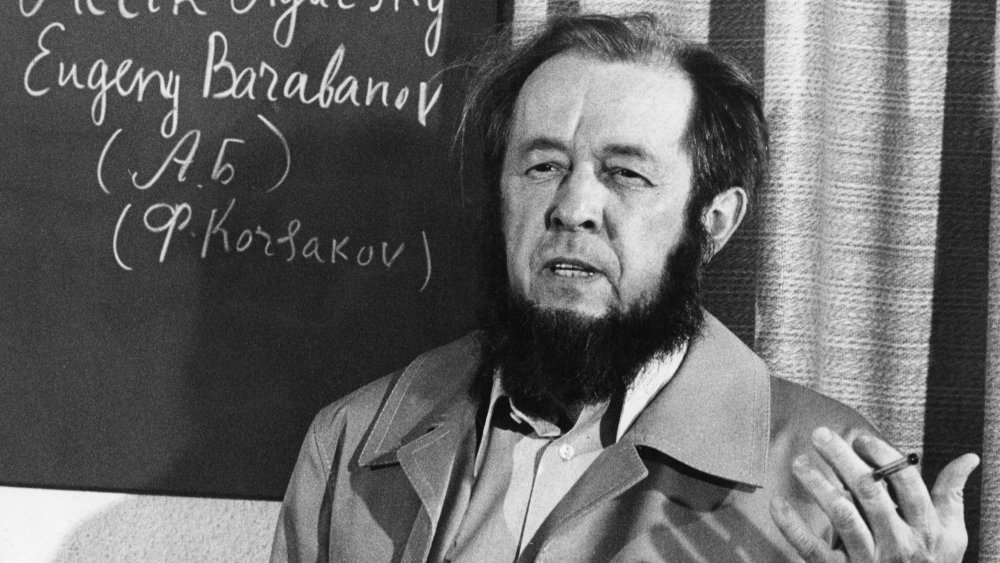 Novel laureate, Soviet dissident, and labor camp survivor Alexander Solzhenitsyn in Switzerland in 1974